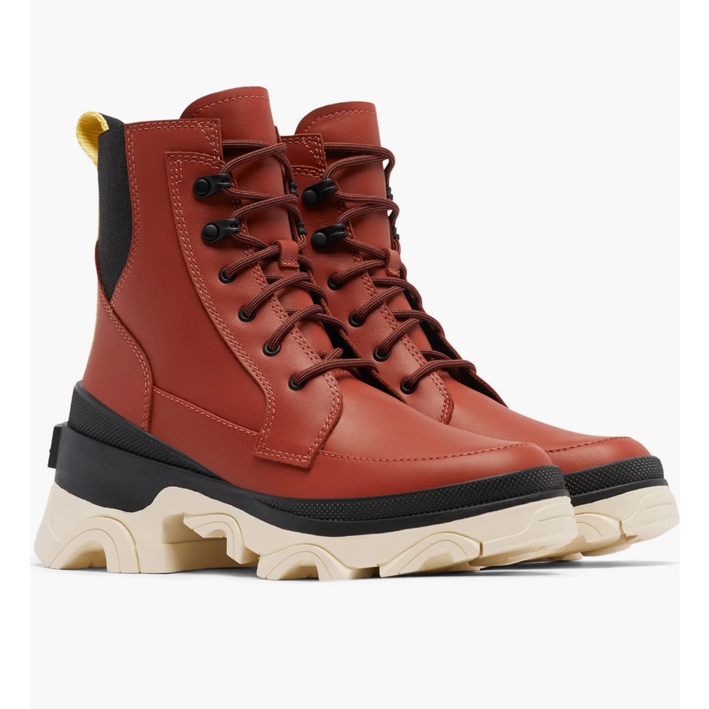 NWT Sorel Brex Lace Waterproof Boot in Warp Red